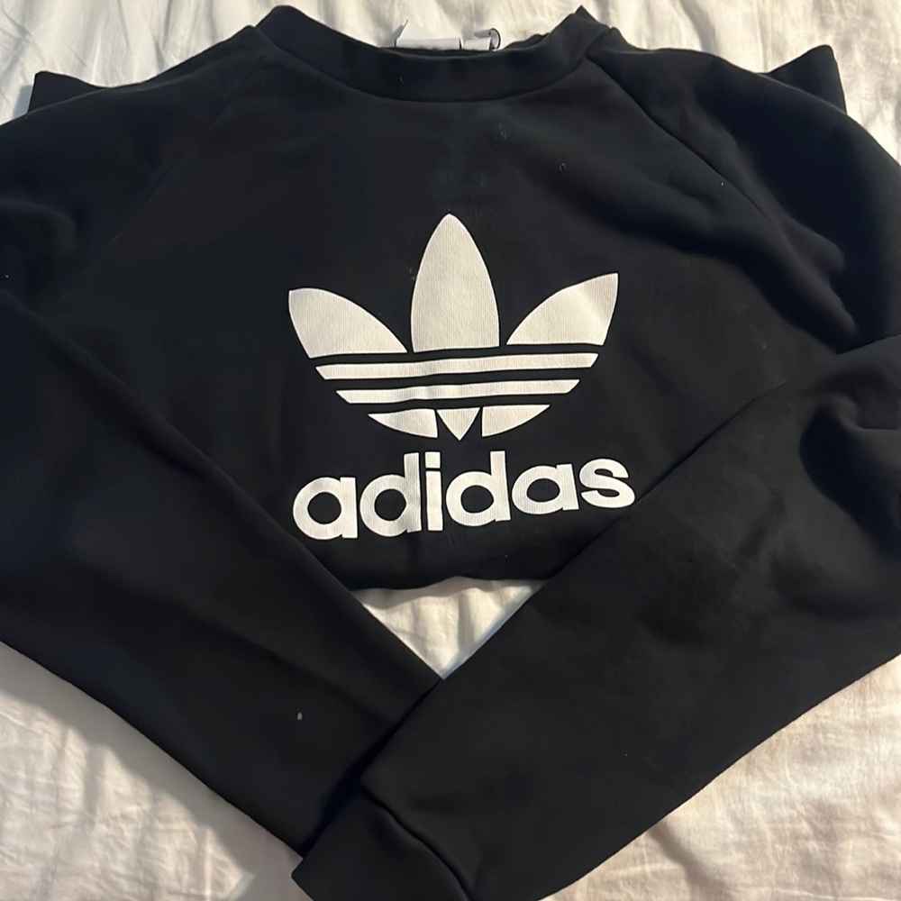 Black Adidas Crewneck